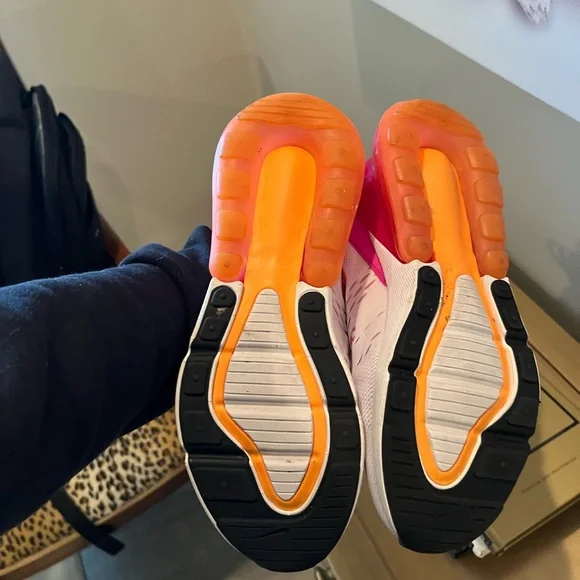 Nike White Sneakers with Pink and Orange Accents - Picture 5 of 5